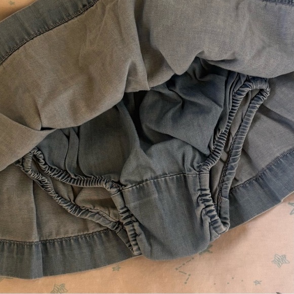 ⭒ 0-3M GAP Faux Denim Blue Flared Skirt Underwear Pretty Ruffle Bow Coquette ⭒ - Picture 2 of 8